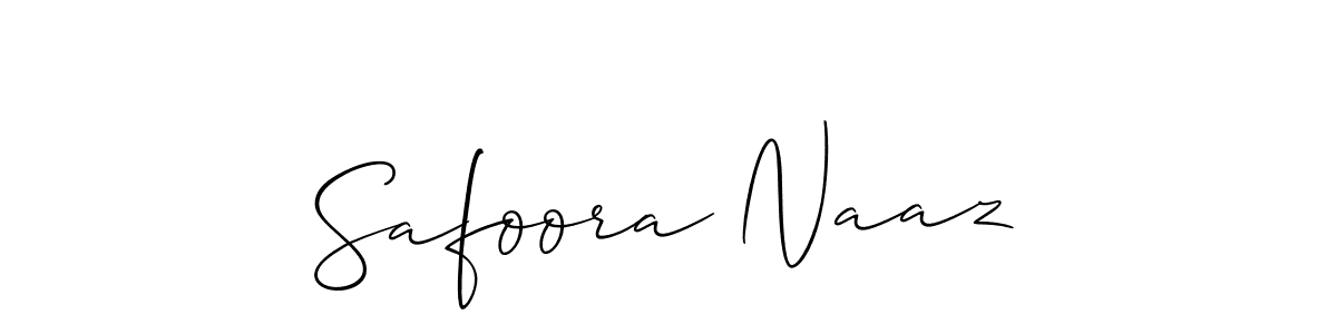 How to make Safoora Naaz name signature. Use Allison_Script style for creating short signs online. This is the latest handwritten sign. Safoora Naaz signature style 2 images and pictures png