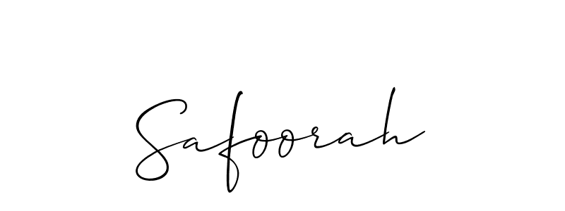 How to make Safoorah signature? Allison_Script is a professional autograph style. Create handwritten signature for Safoorah name. Safoorah signature style 2 images and pictures png