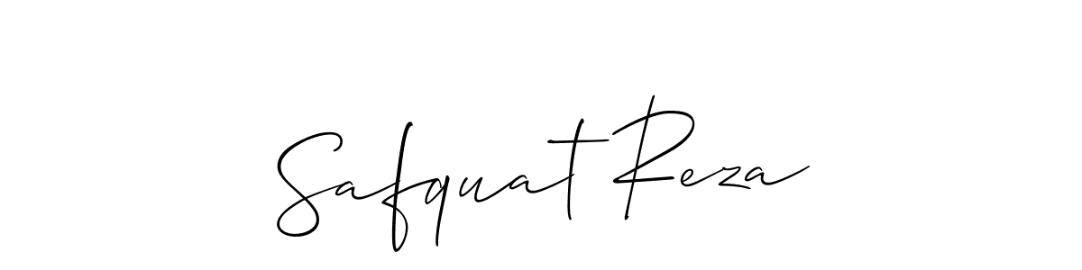 Use a signature maker to create a handwritten signature online. With this signature software, you can design (Allison_Script) your own signature for name Safquat Reza. Safquat Reza signature style 2 images and pictures png