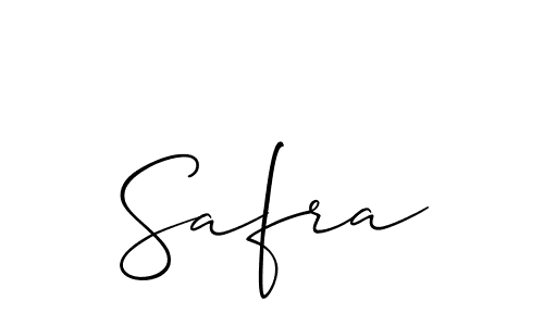 Design your own signature with our free online signature maker. With this signature software, you can create a handwritten (Allison_Script) signature for name Safra. Safra signature style 2 images and pictures png