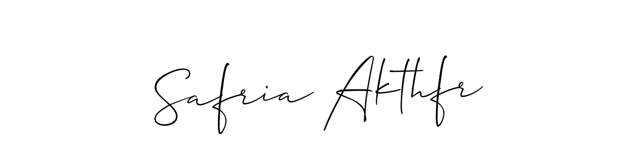 Safria Akthfr stylish signature style. Best Handwritten Sign (Allison_Script) for my name. Handwritten Signature Collection Ideas for my name Safria Akthfr. Safria Akthfr signature style 2 images and pictures png