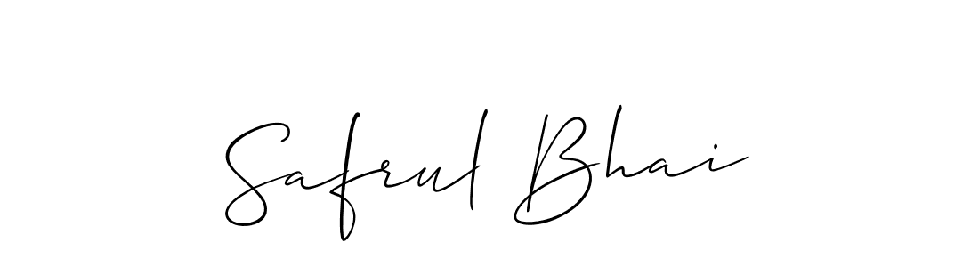 Design your own signature with our free online signature maker. With this signature software, you can create a handwritten (Allison_Script) signature for name Safrul Bhai. Safrul Bhai signature style 2 images and pictures png
