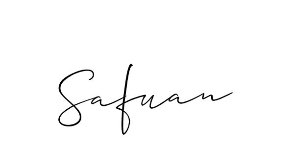 Allison_Script is a professional signature style that is perfect for those who want to add a touch of class to their signature. It is also a great choice for those who want to make their signature more unique. Get Safuan name to fancy signature for free. Safuan signature style 2 images and pictures png