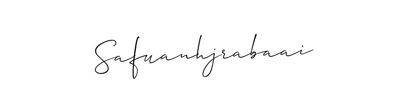 if you are searching for the best signature style for your name Safuanhjrabaai. so please give up your signature search. here we have designed multiple signature styles  using Allison_Script. Safuanhjrabaai signature style 2 images and pictures png