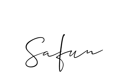 Create a beautiful signature design for name Safun. With this signature (Allison_Script) fonts, you can make a handwritten signature for free. Safun signature style 2 images and pictures png