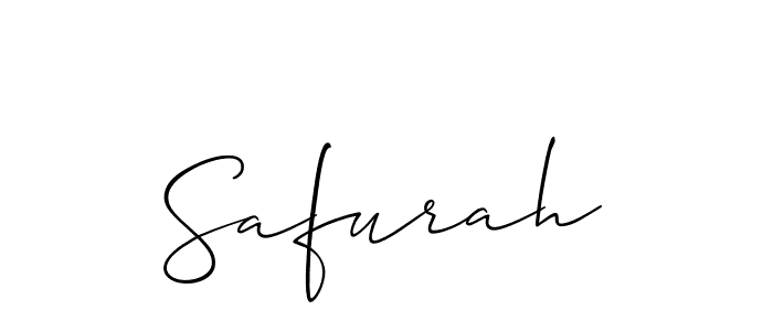 Design your own signature with our free online signature maker. With this signature software, you can create a handwritten (Allison_Script) signature for name Safurah. Safurah signature style 2 images and pictures png