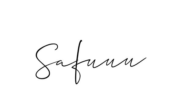 How to Draw Safuuu signature style? Allison_Script is a latest design signature styles for name Safuuu. Safuuu signature style 2 images and pictures png