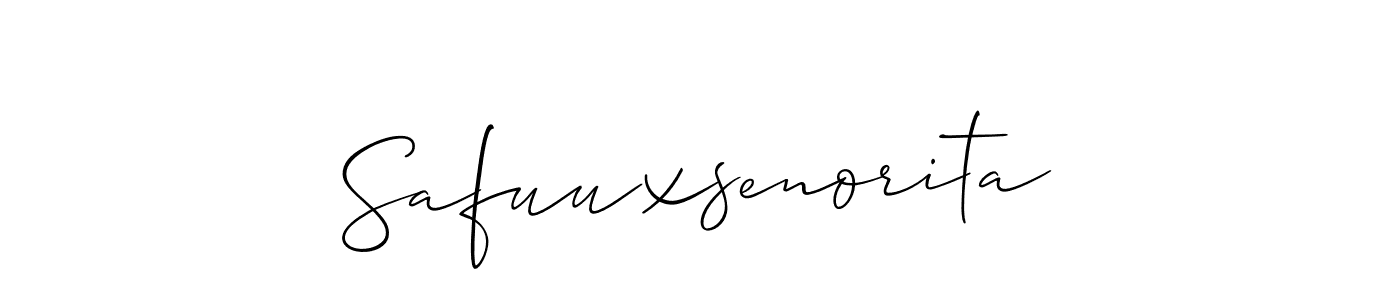 Design your own signature with our free online signature maker. With this signature software, you can create a handwritten (Allison_Script) signature for name Safuuxsenorita. Safuuxsenorita signature style 2 images and pictures png