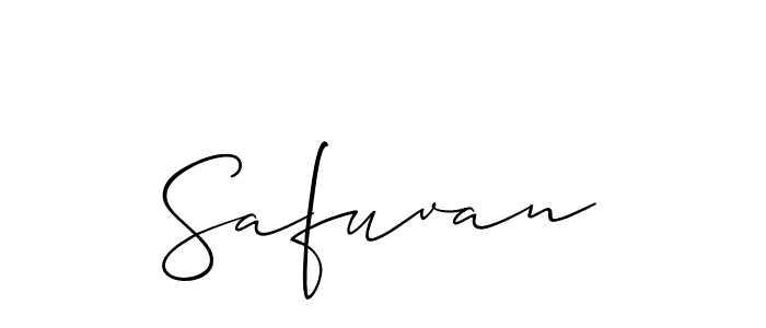 The best way (Allison_Script) to make a short signature is to pick only two or three words in your name. The name Safuvan include a total of six letters. For converting this name. Safuvan signature style 2 images and pictures png