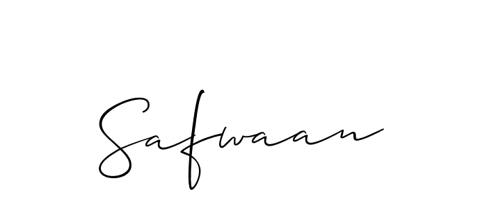 Create a beautiful signature design for name Safwaan. With this signature (Allison_Script) fonts, you can make a handwritten signature for free. Safwaan signature style 2 images and pictures png