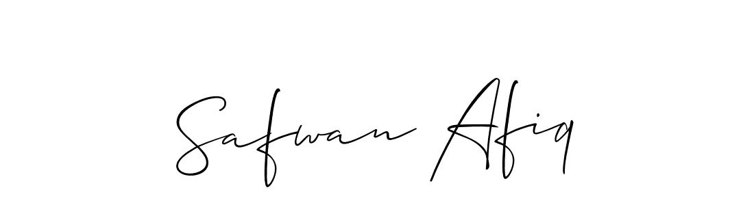 Use a signature maker to create a handwritten signature online. With this signature software, you can design (Allison_Script) your own signature for name Safwan Afiq. Safwan Afiq signature style 2 images and pictures png