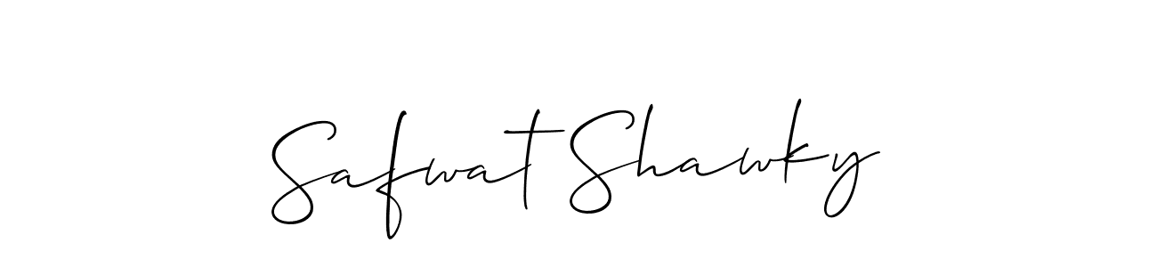 if you are searching for the best signature style for your name Safwat Shawky. so please give up your signature search. here we have designed multiple signature styles  using Allison_Script. Safwat Shawky signature style 2 images and pictures png