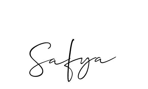 Similarly Allison_Script is the best handwritten signature design. Signature creator online .You can use it as an online autograph creator for name Safya. Safya signature style 2 images and pictures png