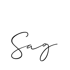 Sag stylish signature style. Best Handwritten Sign (Allison_Script) for my name. Handwritten Signature Collection Ideas for my name Sag. Sag signature style 2 images and pictures png