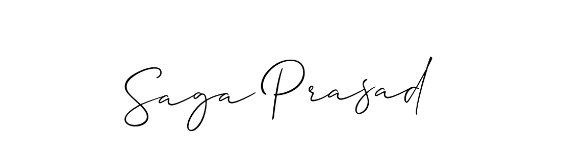 How to make Saga Prasad signature? Allison_Script is a professional autograph style. Create handwritten signature for Saga Prasad name. Saga Prasad signature style 2 images and pictures png