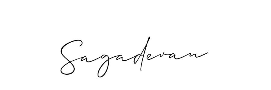 Make a beautiful signature design for name Sagadevan. With this signature (Allison_Script) style, you can create a handwritten signature for free. Sagadevan signature style 2 images and pictures png