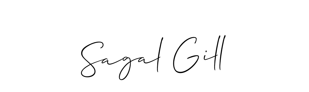 You should practise on your own different ways (Allison_Script) to write your name (Sagal Gill) in signature. don't let someone else do it for you. Sagal Gill signature style 2 images and pictures png