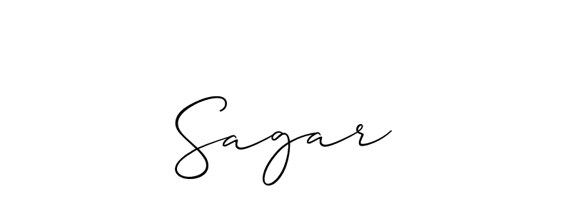 How to make Sagar♡ name signature. Use Allison_Script style for creating short signs online. This is the latest handwritten sign. Sagar♡ signature style 2 images and pictures png