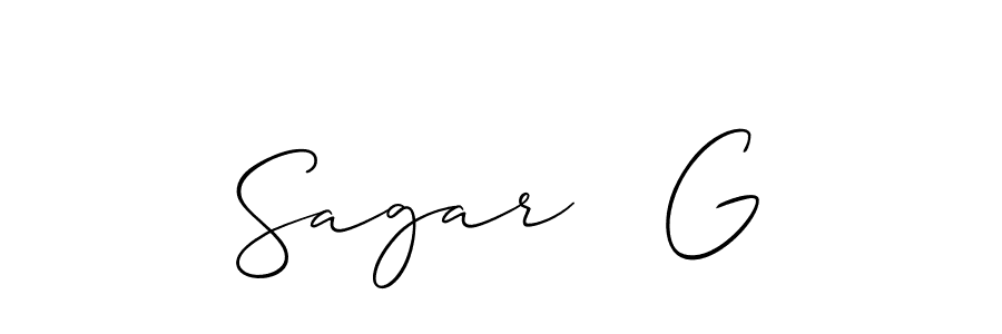 Make a short Sagar   G signature style. Manage your documents anywhere anytime using Allison_Script. Create and add eSignatures, submit forms, share and send files easily. Sagar   G signature style 2 images and pictures png