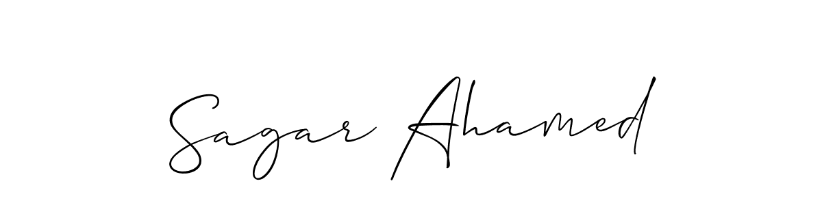 Best and Professional Signature Style for Sagar Ahamed. Allison_Script Best Signature Style Collection. Sagar Ahamed signature style 2 images and pictures png
