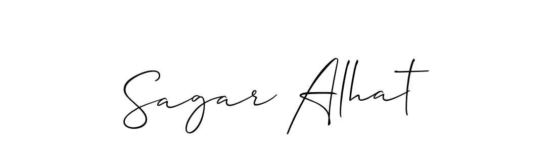 How to Draw Sagar Alhat signature style? Allison_Script is a latest design signature styles for name Sagar Alhat. Sagar Alhat signature style 2 images and pictures png