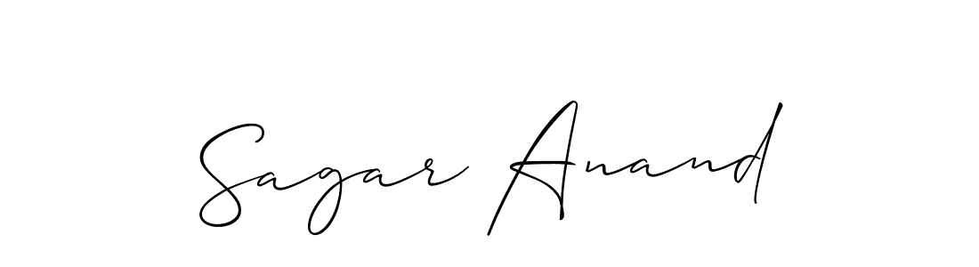 You should practise on your own different ways (Allison_Script) to write your name (Sagar Anand) in signature. don't let someone else do it for you. Sagar Anand signature style 2 images and pictures png