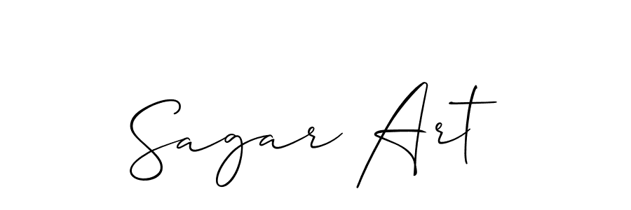 You should practise on your own different ways (Allison_Script) to write your name (Sagar Art) in signature. don't let someone else do it for you. Sagar Art signature style 2 images and pictures png