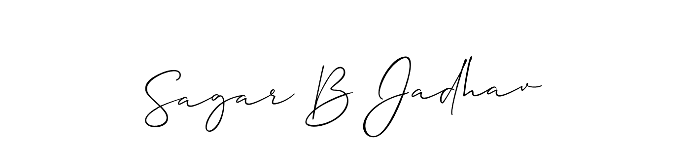 How to make Sagar B Jadhav signature? Allison_Script is a professional autograph style. Create handwritten signature for Sagar B Jadhav name. Sagar B Jadhav signature style 2 images and pictures png