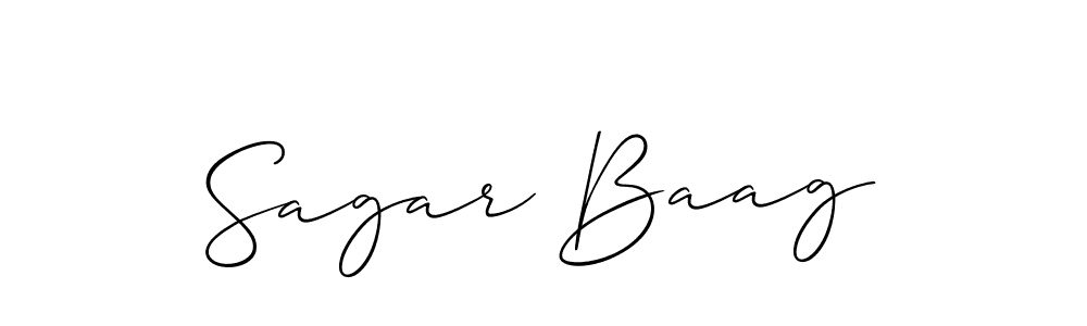 Design your own signature with our free online signature maker. With this signature software, you can create a handwritten (Allison_Script) signature for name Sagar Baag. Sagar Baag signature style 2 images and pictures png