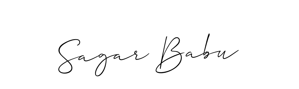 You should practise on your own different ways (Allison_Script) to write your name (Sagar Babu) in signature. don't let someone else do it for you. Sagar Babu signature style 2 images and pictures png