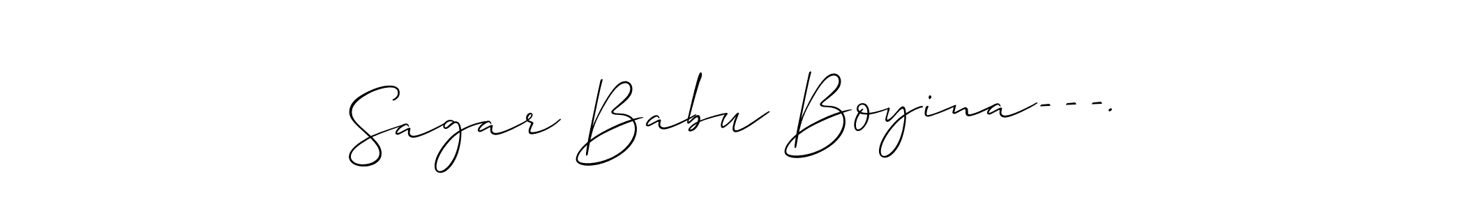 How to make Sagar Babu Boyina---. signature? Allison_Script is a professional autograph style. Create handwritten signature for Sagar Babu Boyina---. name. Sagar Babu Boyina---. signature style 2 images and pictures png
