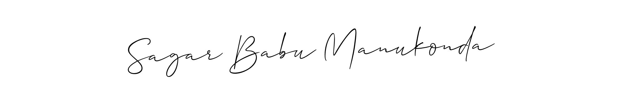 Design your own signature with our free online signature maker. With this signature software, you can create a handwritten (Allison_Script) signature for name Sagar Babu Manukonda. Sagar Babu Manukonda signature style 2 images and pictures png