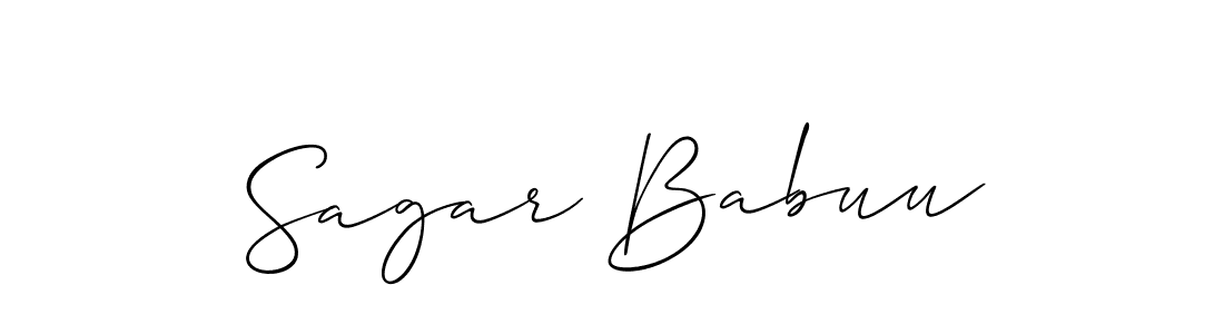 The best way (Allison_Script) to make a short signature is to pick only two or three words in your name. The name Sagar Babuu include a total of six letters. For converting this name. Sagar Babuu signature style 2 images and pictures png