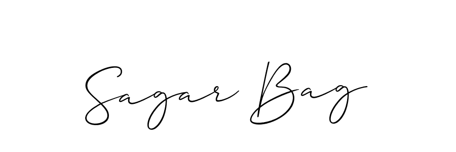 Design your own signature with our free online signature maker. With this signature software, you can create a handwritten (Allison_Script) signature for name Sagar Bag. Sagar Bag signature style 2 images and pictures png