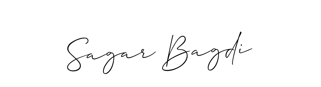 Sagar Bagdi stylish signature style. Best Handwritten Sign (Allison_Script) for my name. Handwritten Signature Collection Ideas for my name Sagar Bagdi. Sagar Bagdi signature style 2 images and pictures png