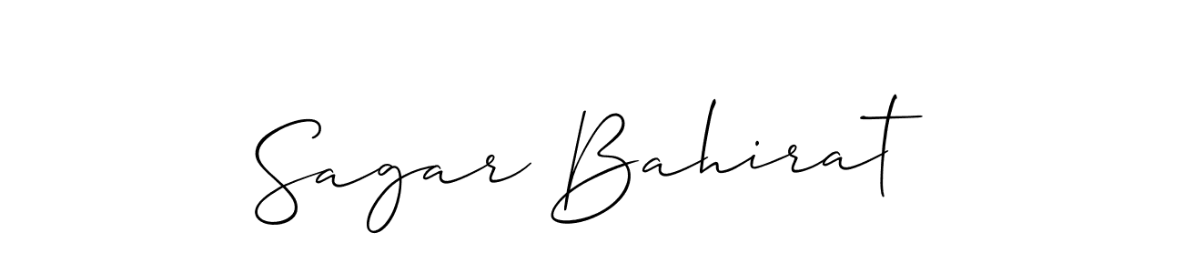 How to make Sagar Bahirat name signature. Use Allison_Script style for creating short signs online. This is the latest handwritten sign. Sagar Bahirat signature style 2 images and pictures png