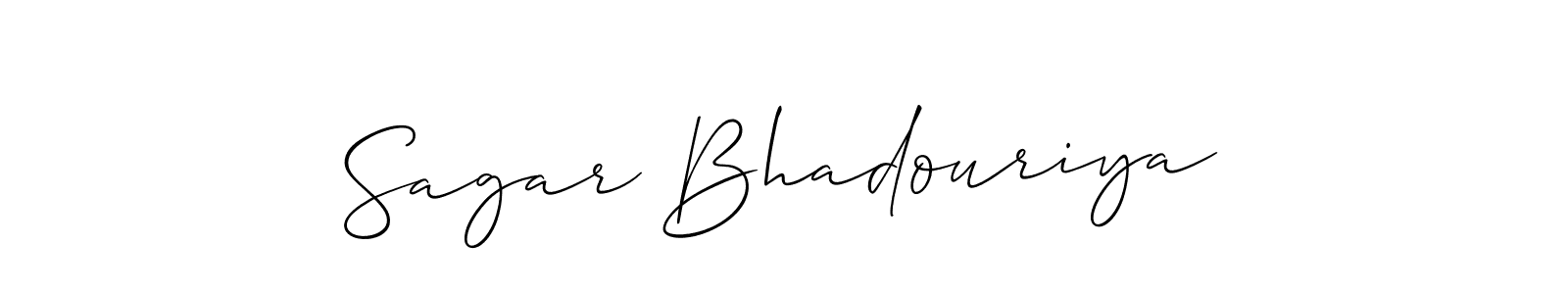 Also we have Sagar Bhadouriya name is the best signature style. Create professional handwritten signature collection using Allison_Script autograph style. Sagar Bhadouriya signature style 2 images and pictures png