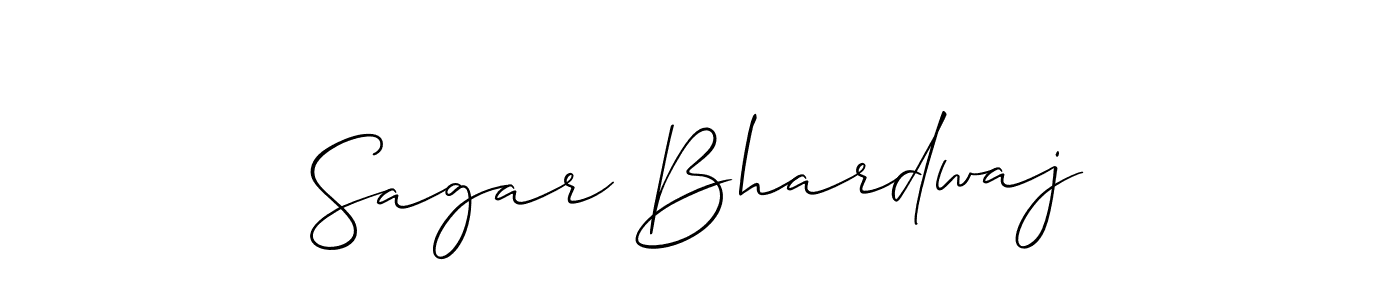 This is the best signature style for the Sagar Bhardwaj name. Also you like these signature font (Allison_Script). Mix name signature. Sagar Bhardwaj signature style 2 images and pictures png
