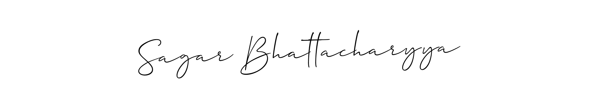 This is the best signature style for the Sagar Bhattacharyya name. Also you like these signature font (Allison_Script). Mix name signature. Sagar Bhattacharyya signature style 2 images and pictures png