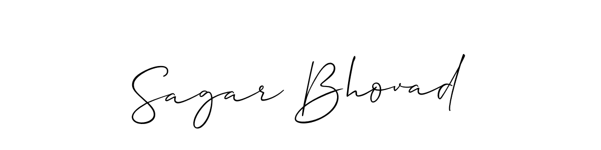 Also You can easily find your signature by using the search form. We will create Sagar Bhovad name handwritten signature images for you free of cost using Allison_Script sign style. Sagar Bhovad signature style 2 images and pictures png