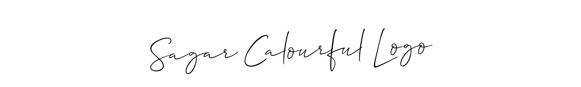 Similarly Allison_Script is the best handwritten signature design. Signature creator online .You can use it as an online autograph creator for name Sagar Calourful Logo. Sagar Calourful Logo signature style 2 images and pictures png