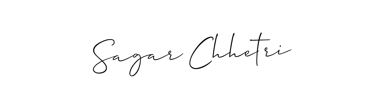 It looks lik you need a new signature style for name Sagar Chhetri. Design unique handwritten (Allison_Script) signature with our free signature maker in just a few clicks. Sagar Chhetri signature style 2 images and pictures png