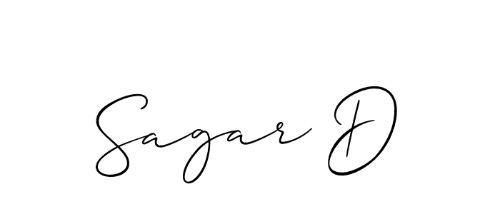 Sagar D stylish signature style. Best Handwritten Sign (Allison_Script) for my name. Handwritten Signature Collection Ideas for my name Sagar D. Sagar D signature style 2 images and pictures png