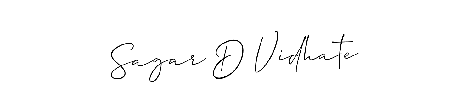 Also we have Sagar D Vidhate name is the best signature style. Create professional handwritten signature collection using Allison_Script autograph style. Sagar D Vidhate signature style 2 images and pictures png