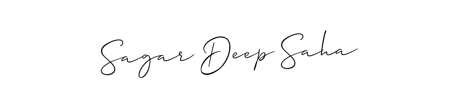 Sagar Deep Saha stylish signature style. Best Handwritten Sign (Allison_Script) for my name. Handwritten Signature Collection Ideas for my name Sagar Deep Saha. Sagar Deep Saha signature style 2 images and pictures png