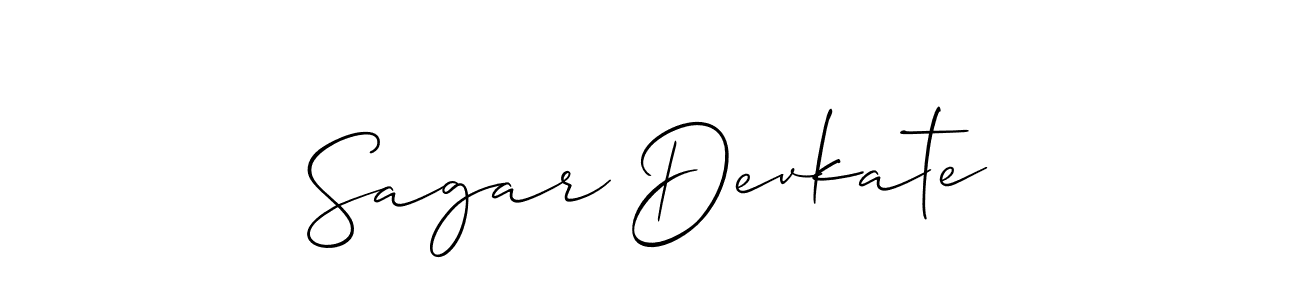 if you are searching for the best signature style for your name Sagar Devkate. so please give up your signature search. here we have designed multiple signature styles  using Allison_Script. Sagar Devkate signature style 2 images and pictures png