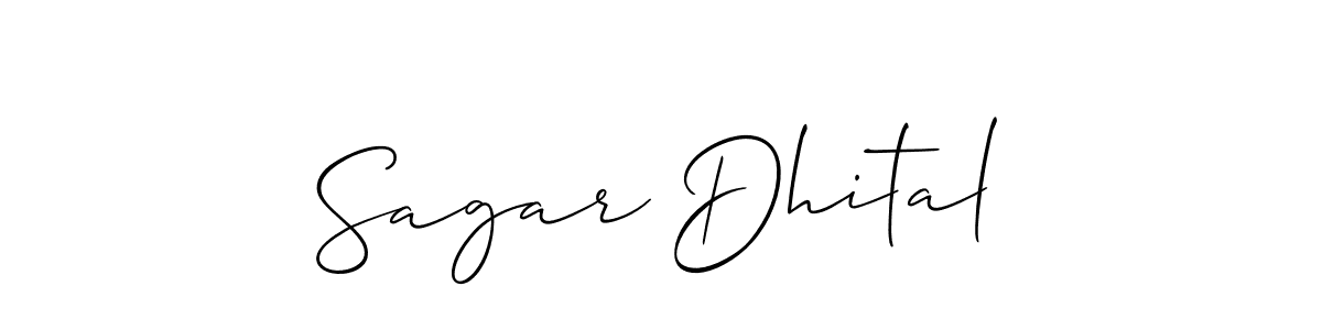 Create a beautiful signature design for name Sagar Dhital. With this signature (Allison_Script) fonts, you can make a handwritten signature for free. Sagar Dhital signature style 2 images and pictures png