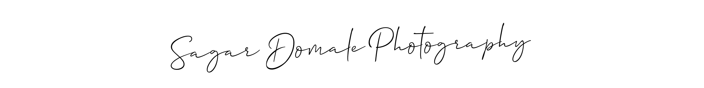 How to make Sagar Domale Photography name signature. Use Allison_Script style for creating short signs online. This is the latest handwritten sign. Sagar Domale Photography signature style 2 images and pictures png