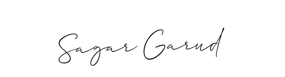 Use a signature maker to create a handwritten signature online. With this signature software, you can design (Allison_Script) your own signature for name Sagar Garud. Sagar Garud signature style 2 images and pictures png