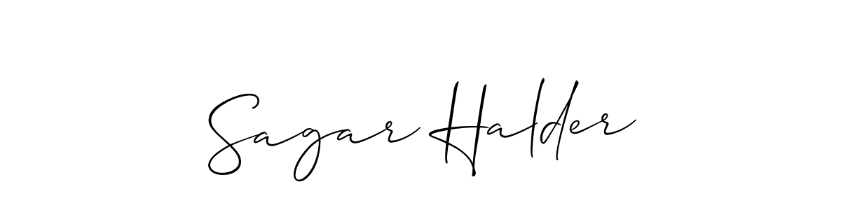 Use a signature maker to create a handwritten signature online. With this signature software, you can design (Allison_Script) your own signature for name Sagar Halder. Sagar Halder signature style 2 images and pictures png